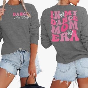 Gray "In My Dance Mom Era" Crew Neck Sweatshirt 2X